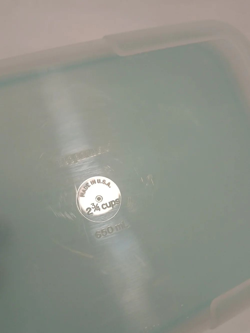 Vntg Tupperware Freezer Mate Set 2093A Lid 2092B Turquoise 2 3/4 Cups Rectangle